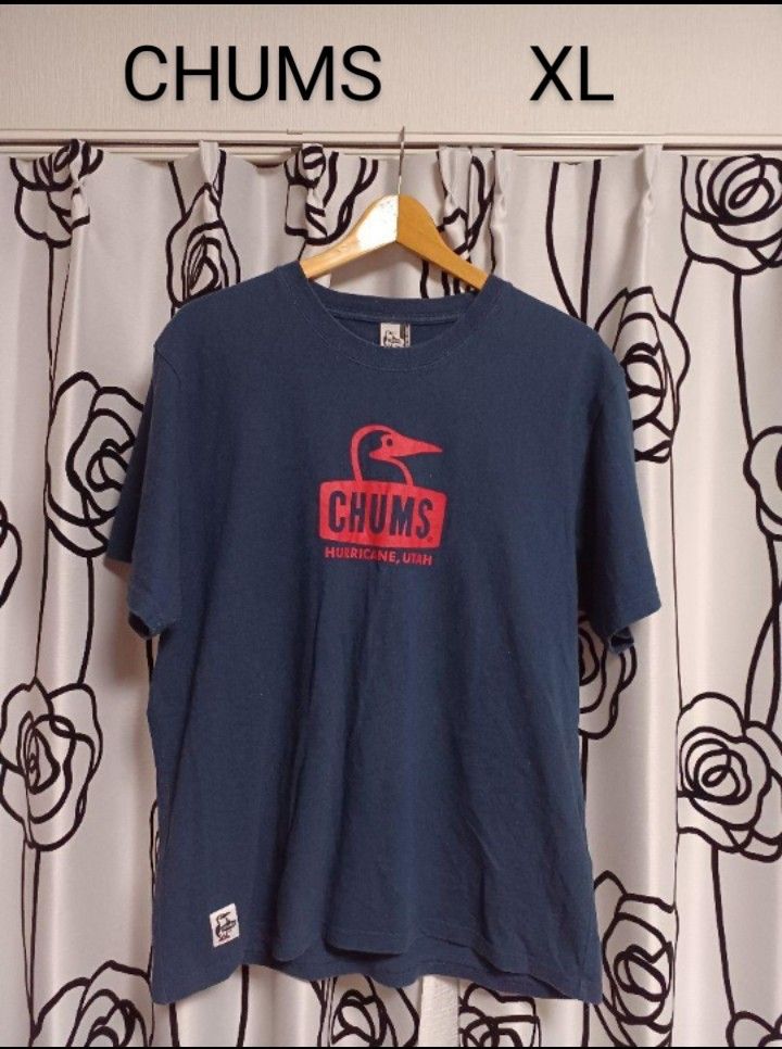 CHUMS チャムス メンズ Tシャツ<XL> ネイビー