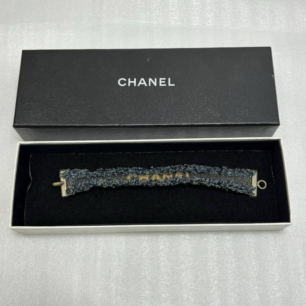 現状品 CHANEL シャネル ブレスレット 01P デニム 素材劣化あり_画像9