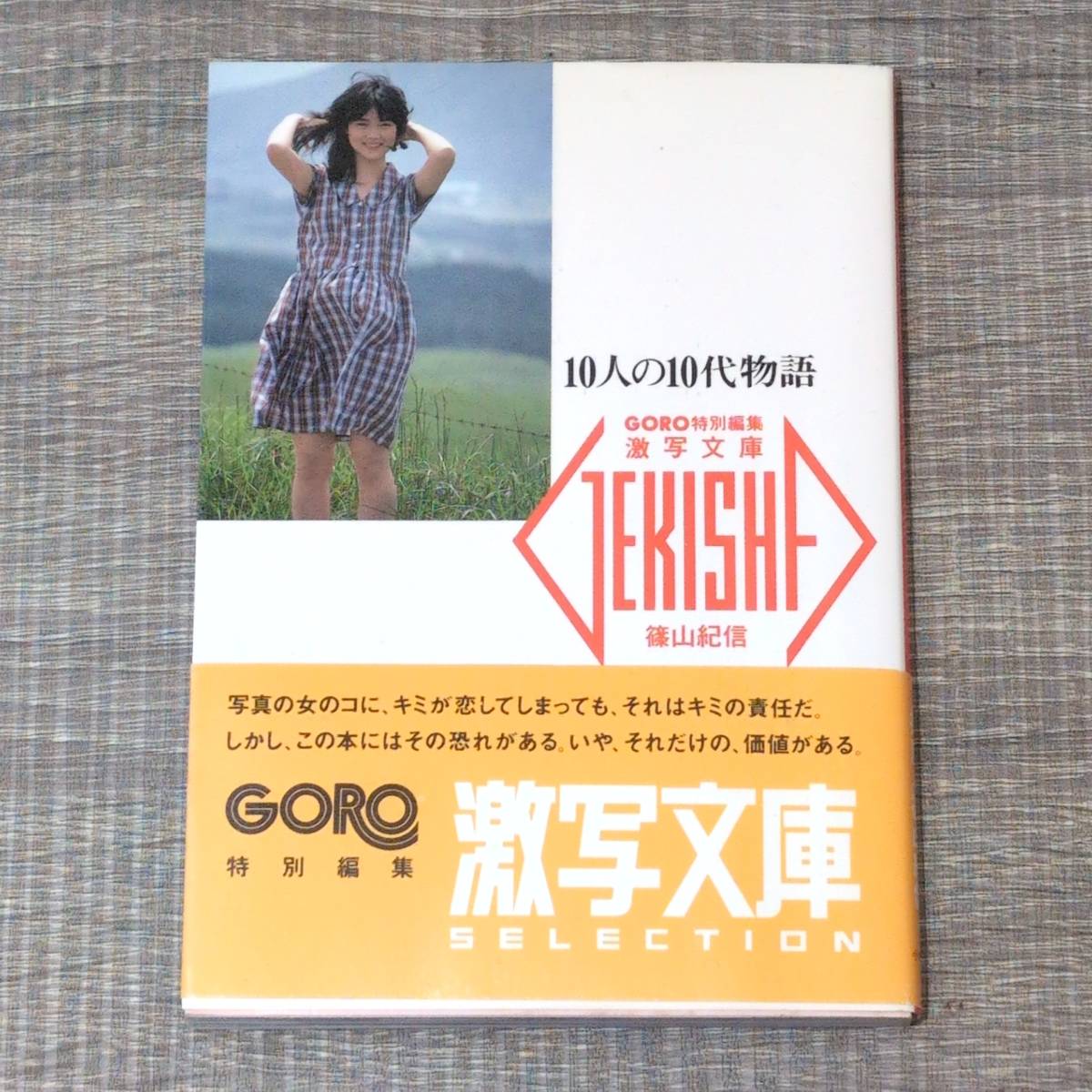 【文庫本】 帯付 激写文庫 10人の10代物語 写真集 1986 昭和61 GORO 洞口依子 佐藤留美 川島美晴 野村麻子 高野あゆみ 高橋奈津美 渡瀬緑_画像1