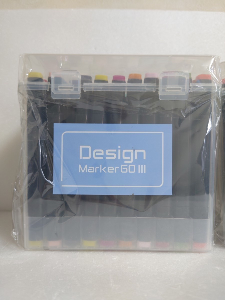 ◇送料無料 Design Marker60 Ⅲ デザインマーカー 全２種セット 60p×2 合計120色セット マーカーペン ペイントツインマーカー 新品未開封_画像3