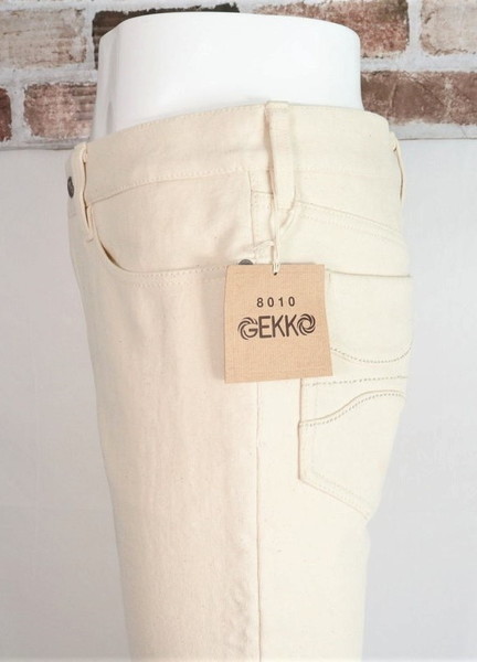 　＊激安85%OFF 新品 8010 GEKKO 月光 秋冬 ストレッチパンツ 綿パン デニムパンツ サイズ32 (W86) 定価20,900円(税込) 生成り色 MPN195_画像3