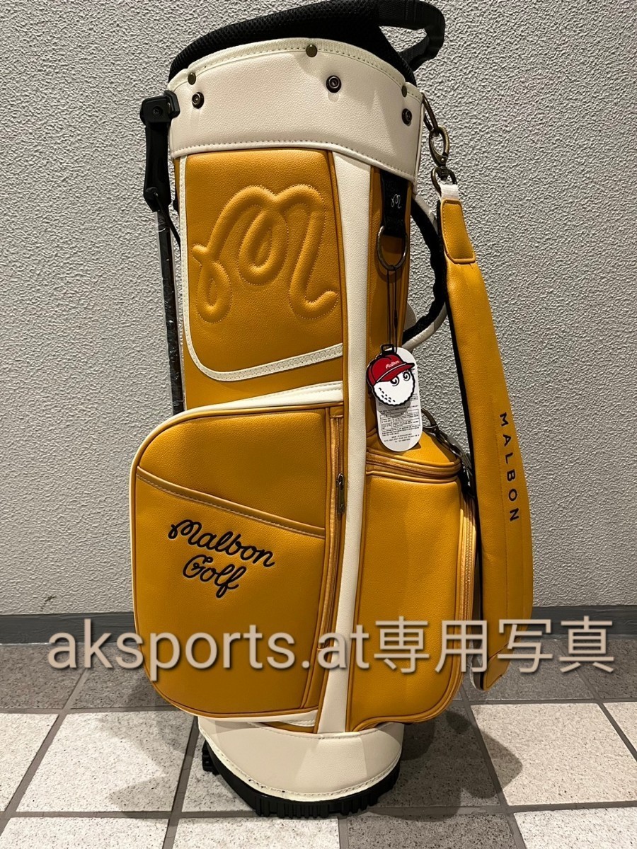 malbon golf ●マルボンゴルフ　キャディバッグ　ゴルフバッグ　マスダートカラー　※写真転載禁止※_画像4