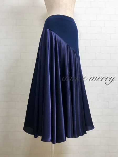 送料無料 【MERRY】最高級スカート 社交ダンス 4698 紺 ネイビー 送料無料 【MERRY】最高級スカート 社交ダンス 4698 紺 ネイビー