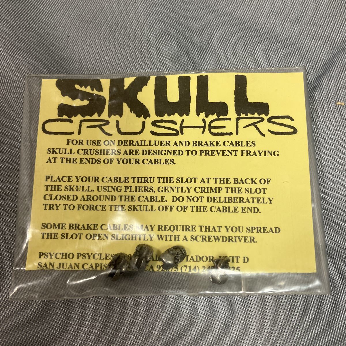 Psycho Psycles Skull Crushers Cable End Made in USA / ワイヤーエンド ドクロ ガイコツ 頭蓋骨 サイケ 西海岸のり ケーブルエンド