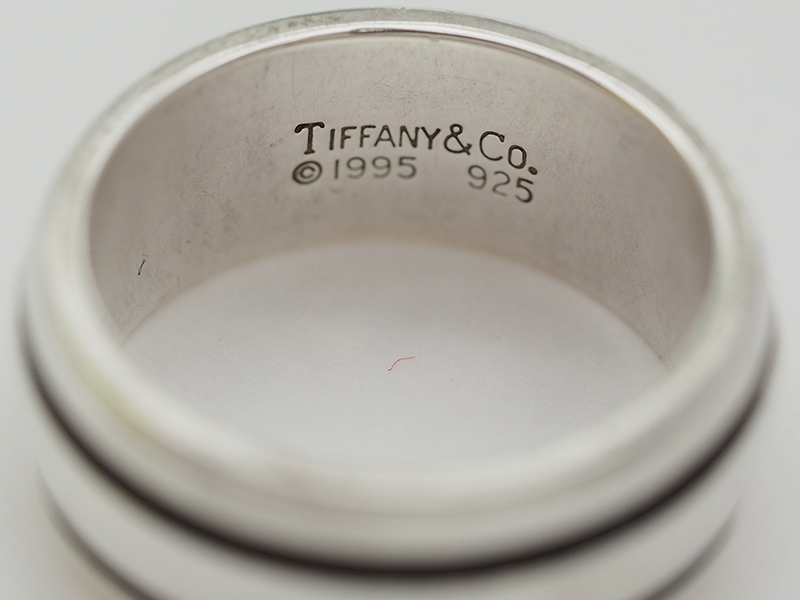 【1000円～】Tiffany＆Co. ティファニー シルバー925 ダブルラインリング 約16.5号 約9.9g Silver925 SV925 銀製 太めリング_画像4