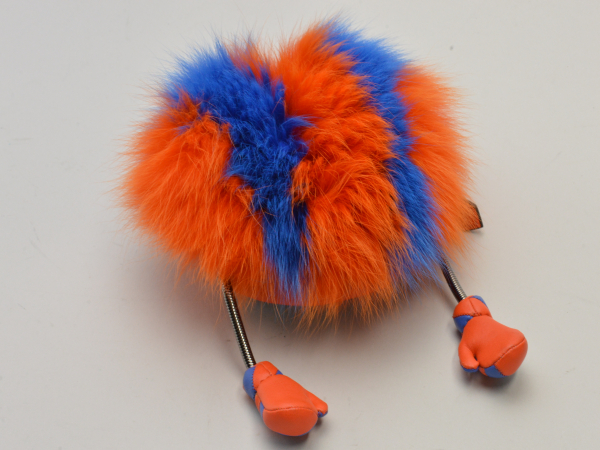  Fendi FENDI key holder / charm fur pouch 7AR549 orange × blue lady's su_p e_u F-YA597