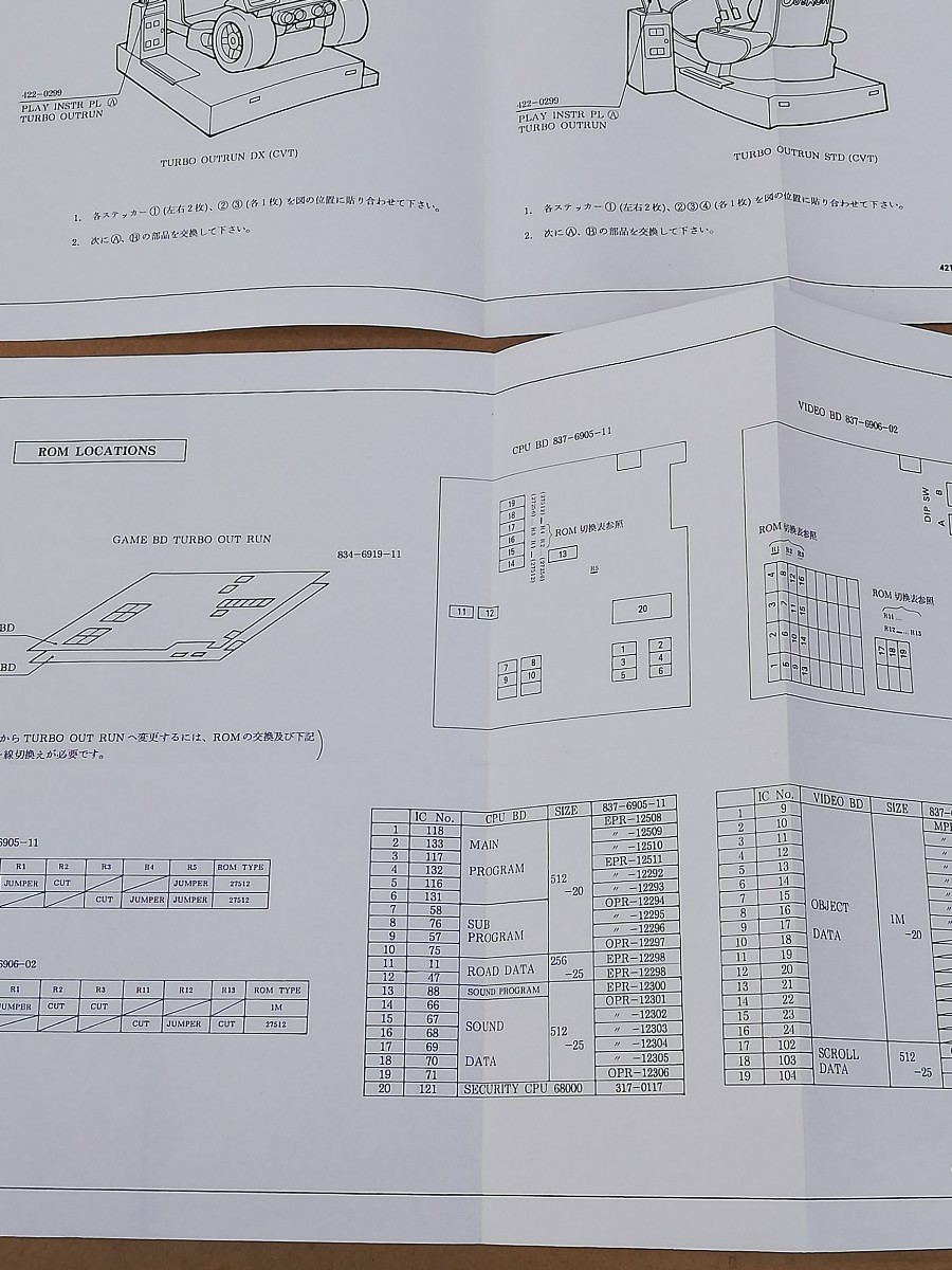 セガ アウトランターボ 改造説明書３冊 レア_画像4