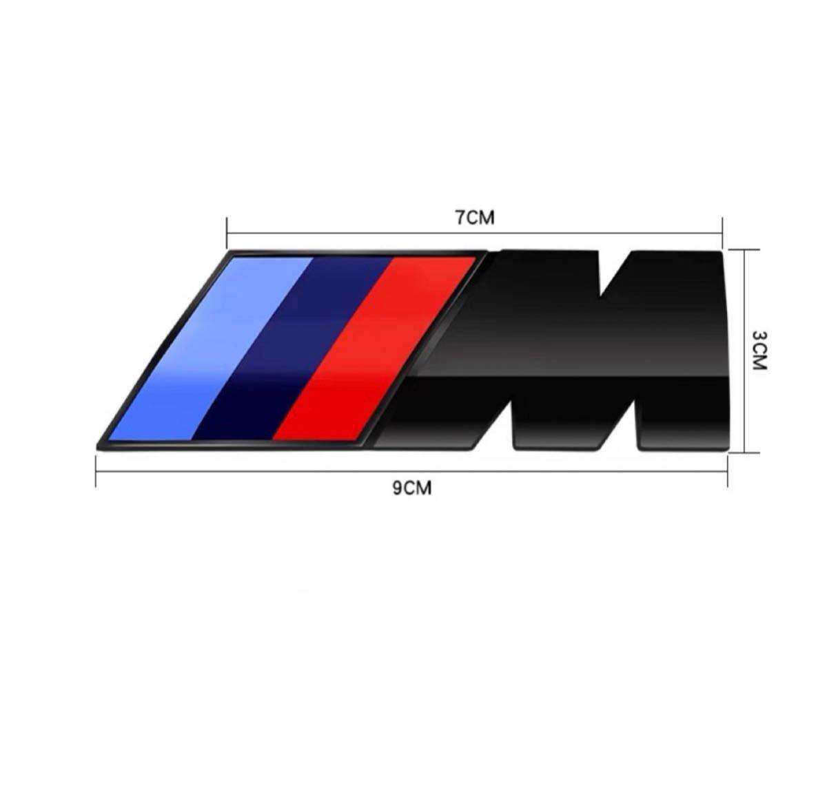 BMW Mスポーツ リアエンブレム　フェンダーエンブレム 立体エンブレム M-Sports ステッカー　ブラック　90mm_画像1
