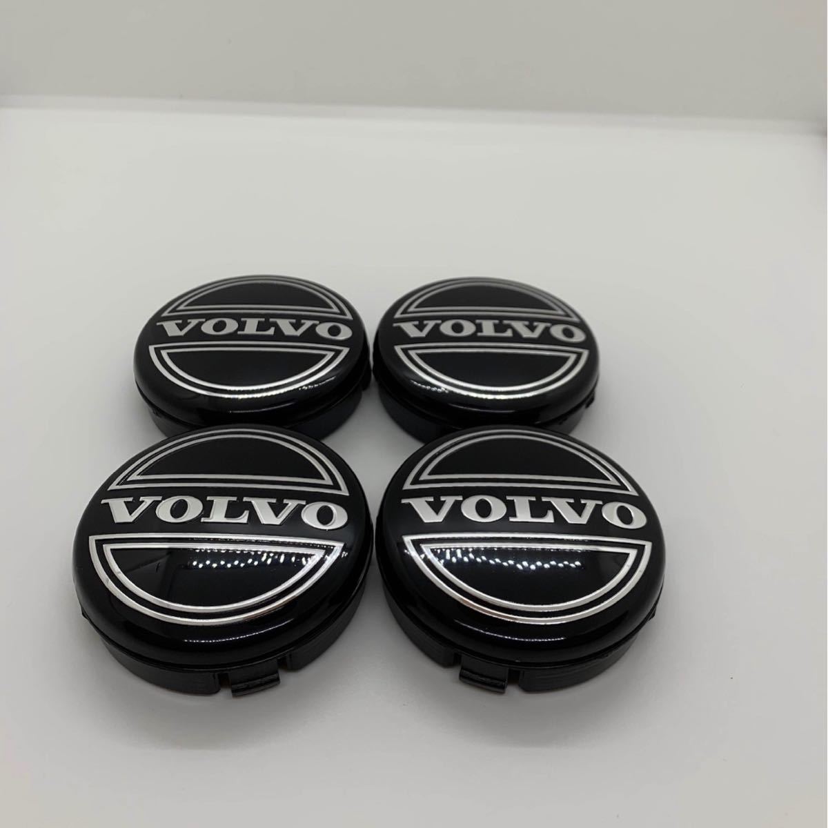VOLVO ブラックボルボ 純正ホイール センターキャップ エンブレム ロゴ 4個 C30 C70 V50 S40 S60 S80 V70 XC60 XC70 XC90 真っ黒の画像2