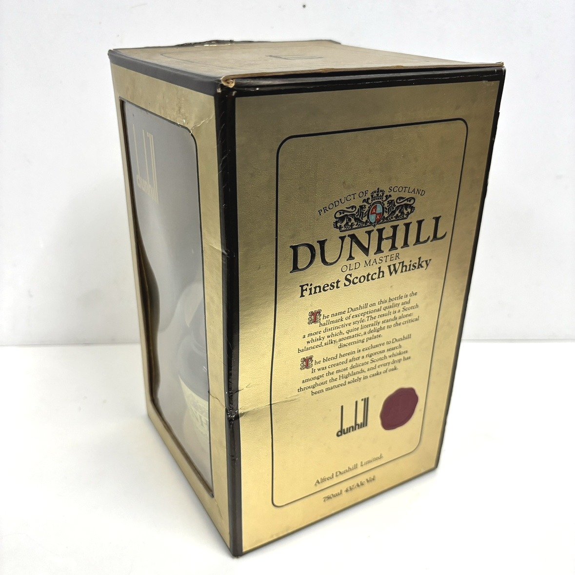 【41】1円～ ダンヒル dunhil オールドマスター③ スコッチ ウイスキー 750ml 43度数 外箱付 未開栓_画像8