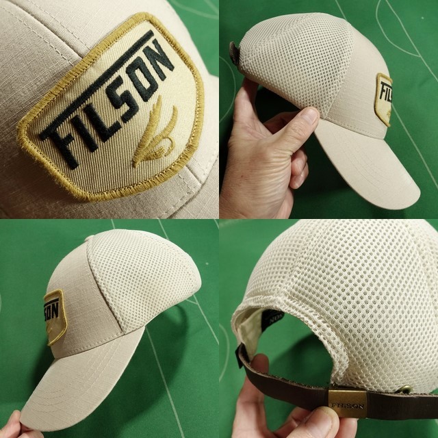 ^FILSON lip Stop cotton material mesh cap MESH LOGGER CAP light beige free size beautiful goods!!!^