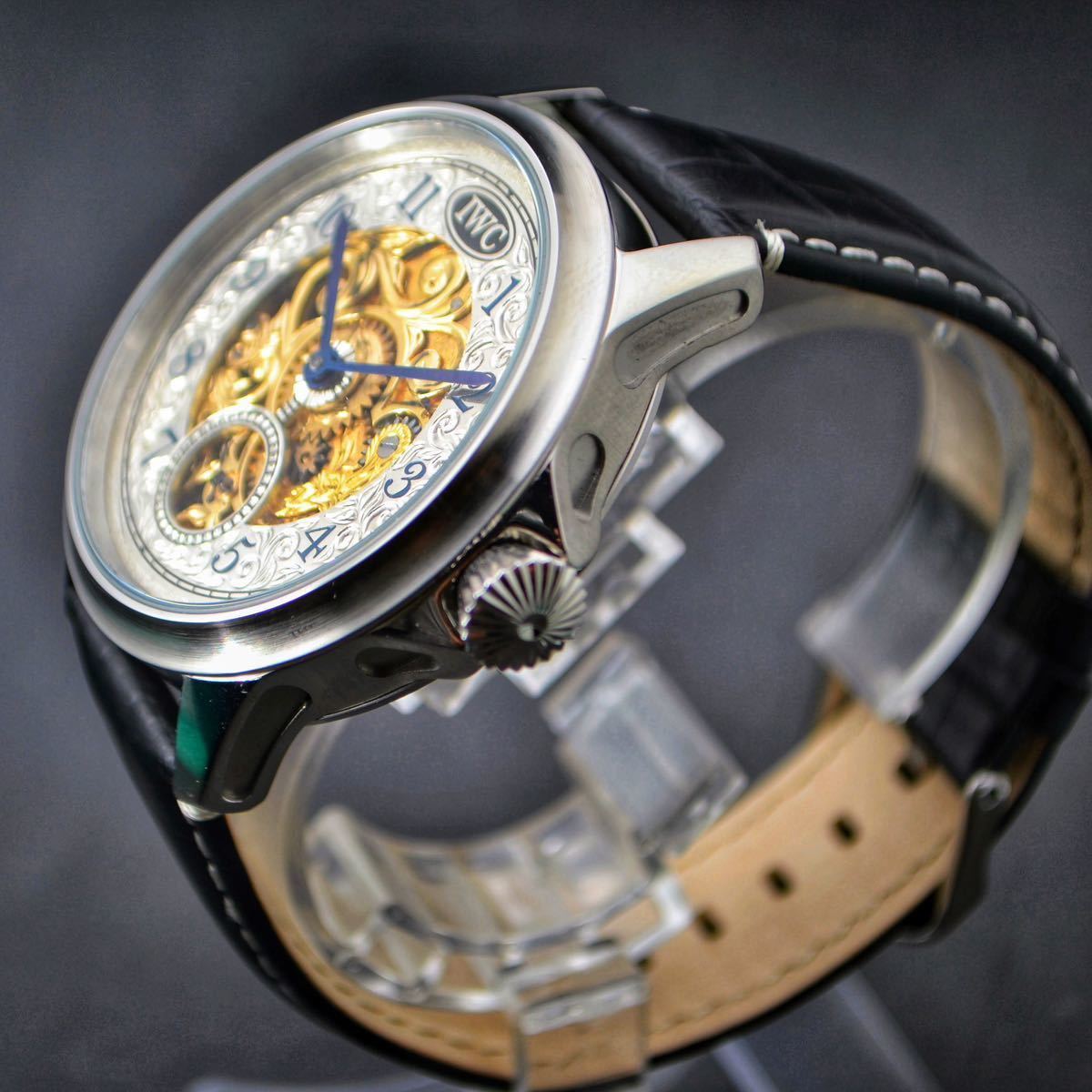 動作良好 IWC シャフハウゼン 手巻 アンティーク スケルトン メンズ 腕時計 ヴィンテージ 極上の逸品 シャウハウゼン ポルトギーゼで有名