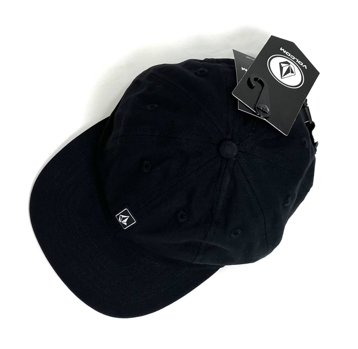 VOLCOM ボルコム D5542302BLK④ キャップ Cap 浅めの帽子 綿のキャンバス素材 ブラック色 ロゴパッチ Logo ヴォルコム 新品 即決 送料無料_画像6