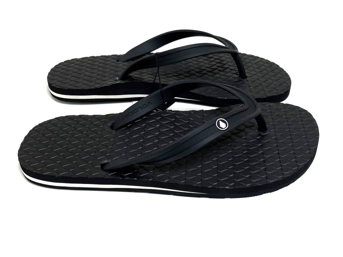 VOLCOM ボルコム V0812101BLK③ メンズ US9 27cm ビーチサンダル Ecoなビーサン BeachSandal ブラック 黒色 ヴォルコム 新品 即決 送料無料_画像3