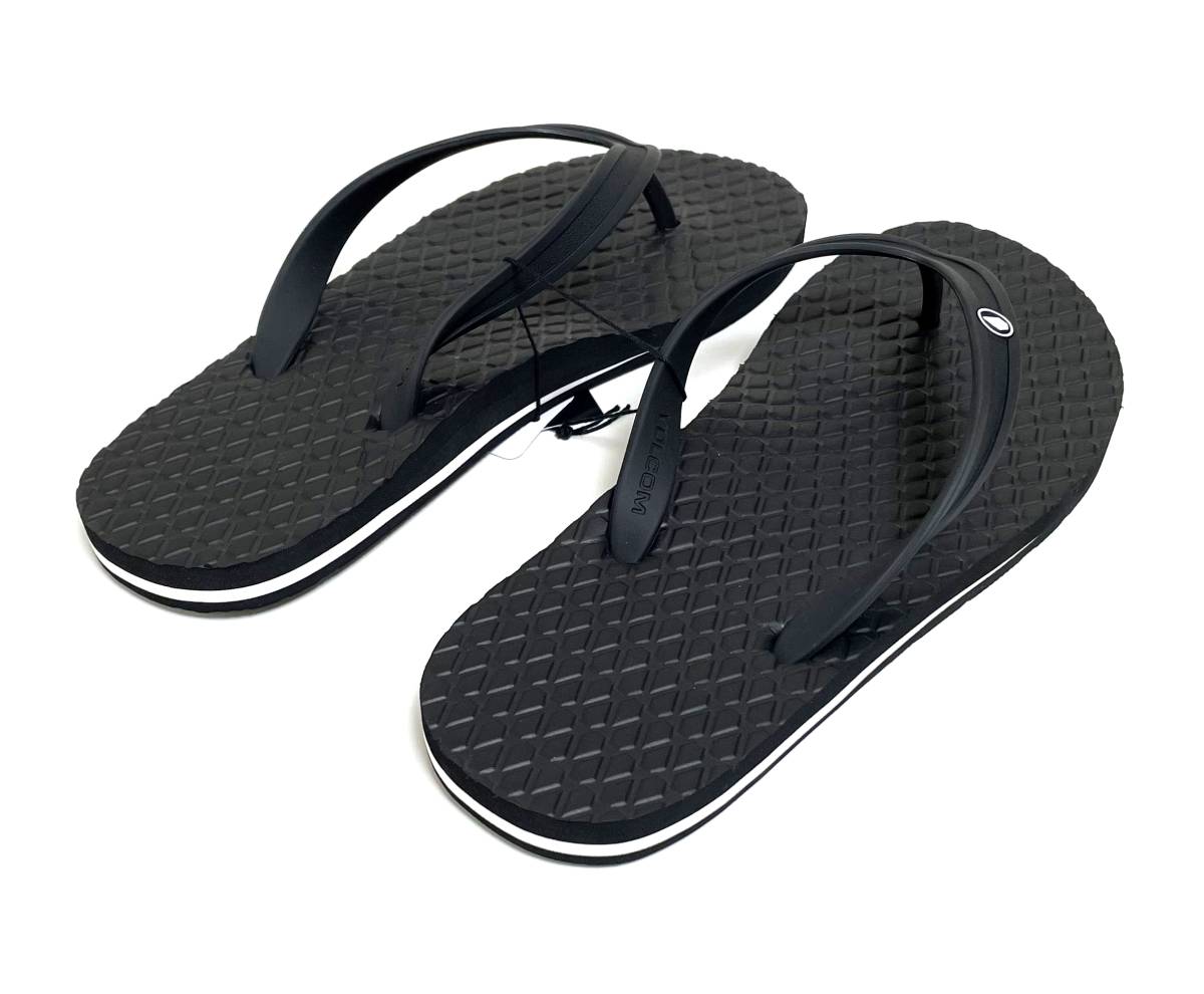 VOLCOM ボルコム V0812101BLK③ メンズ US9 27cm ビーチサンダル Ecoなビーサン BeachSandal ブラック 黒色 ヴォルコム 新品 即決 送料無料_画像4