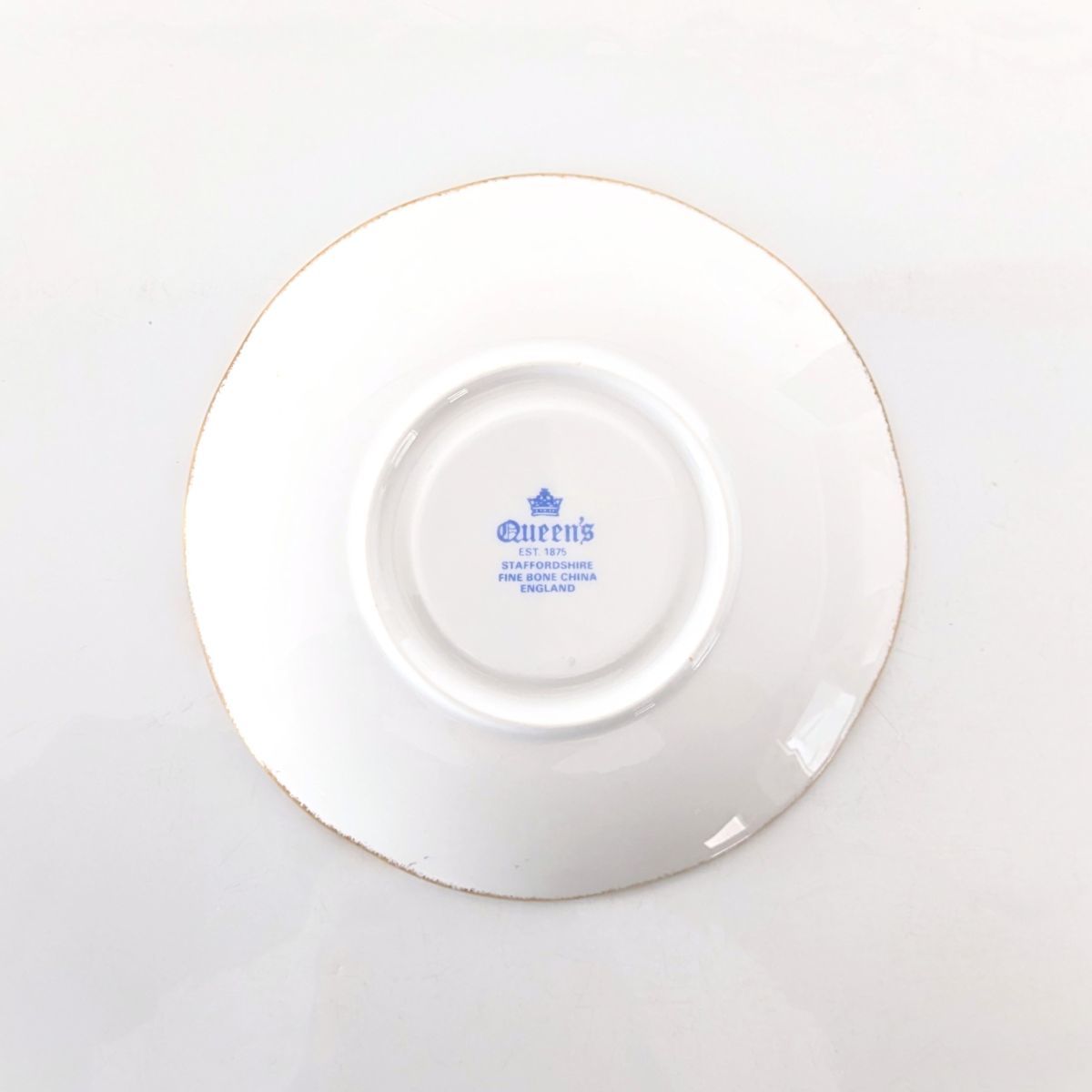 【アンティーク】1円 イングランド製 QUEEN'S クイーンズ STAFFORDSHIRE スタッフォードシャー カップ＆ソーサー 3客 洋食器 茶器 #433_画像6