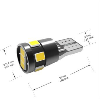  1日元T10 LED白色爆炸2位置燈led消除器內置2.7 W 30000時間壽命12 V LED白色房間燈/數字燈 原文: 1円 T10 LED ホワイト 爆光 2個 ポジションランプ led キャンセラー内蔵 2.7W 30000時間寿命 12V LED 白 ルームランプ/ナンバー灯