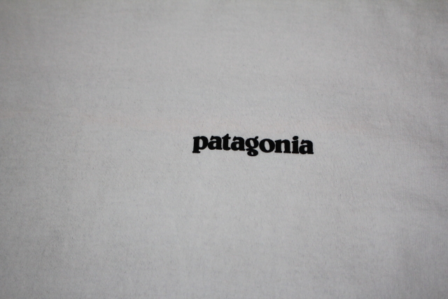 【patagonia】パタゴニア　Tシャツ　バックプリント　白　XS　古着　半袖カットソー　ロゴプリント_画像4