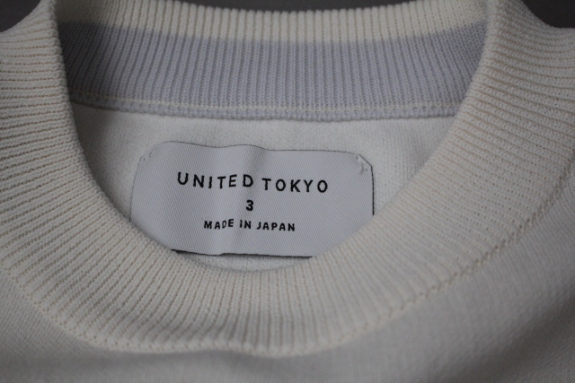 【UNITED TOKYO】ユナイテッドトウキョウ　カットソー　オフホワイト　USED　サイズ3　日本製　長袖_画像3