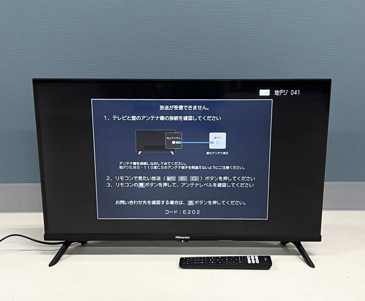 FK◆ 美品 通電確認済 Hisense ハイセンス 32A40H 2023年製 液晶テレビ 32V型 ブラック リモコン付_画像1