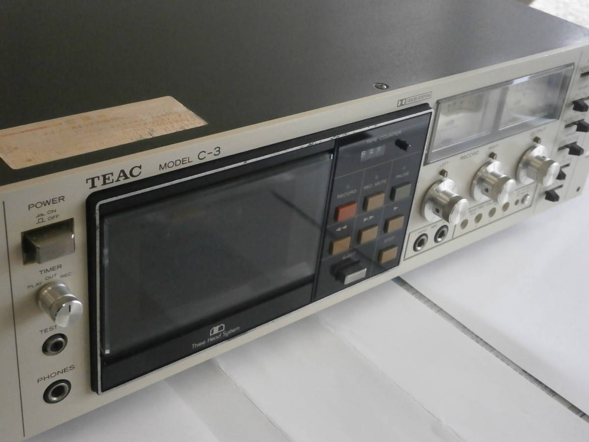 TEAC MODEL C-3 カセットデッキ　綺麗　ヘッドクリーニング・消磁メンテ_画像3