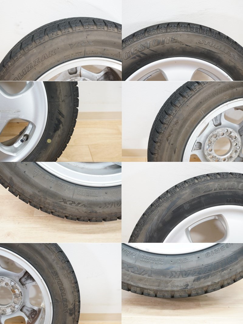 前ダ:【13インチ】タイヤ付きホイール4本セット KOSEI 13×5J 4穴 マルチ/BLIZZAK VRX 155/65R13 73Q スタッドレス ★送料無料★_画像7