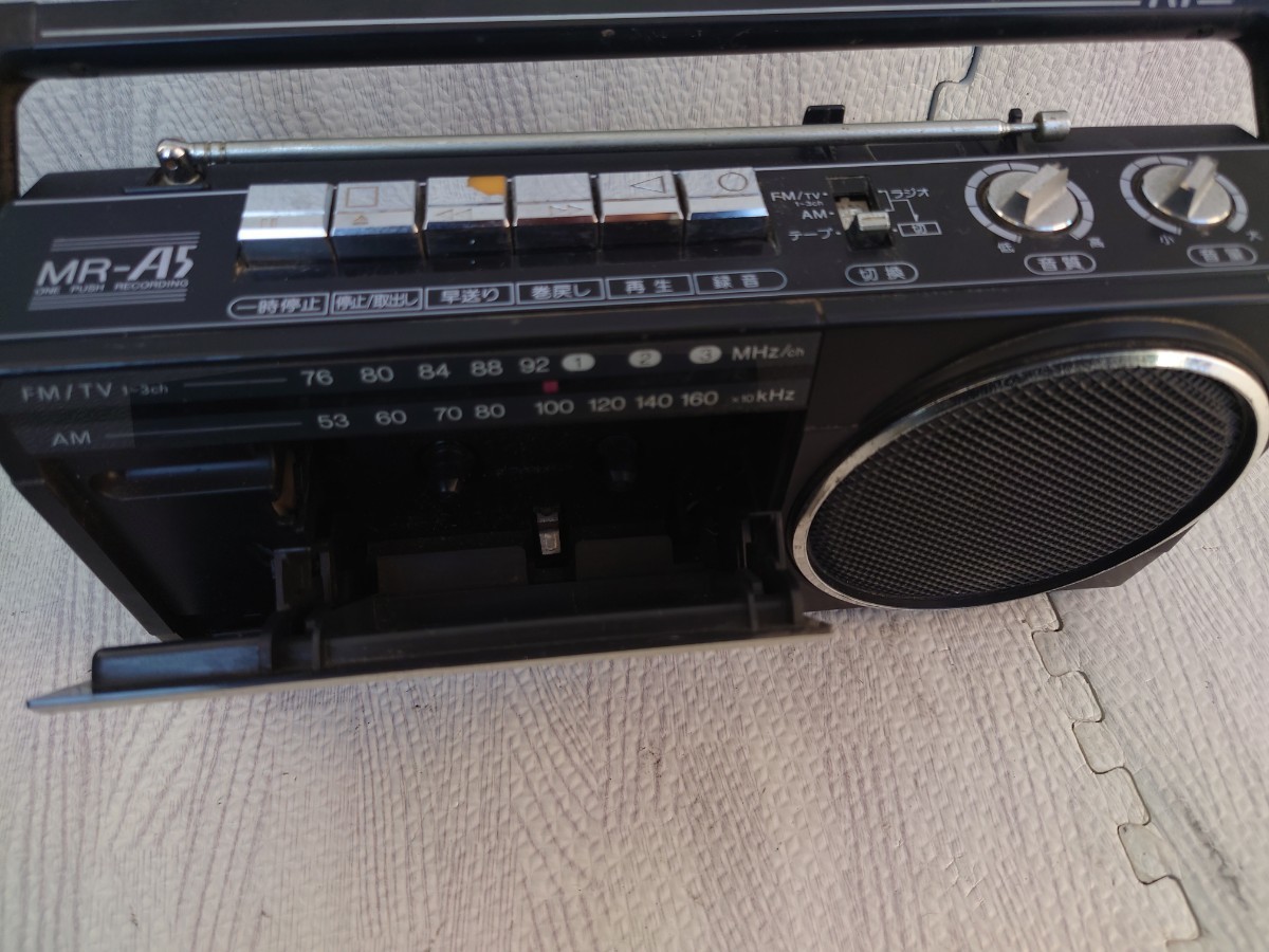 三洋 ラジカセ MR-A5(K) サンヨー SANYO ラジオカセットレコーダー レトロ_画像4
