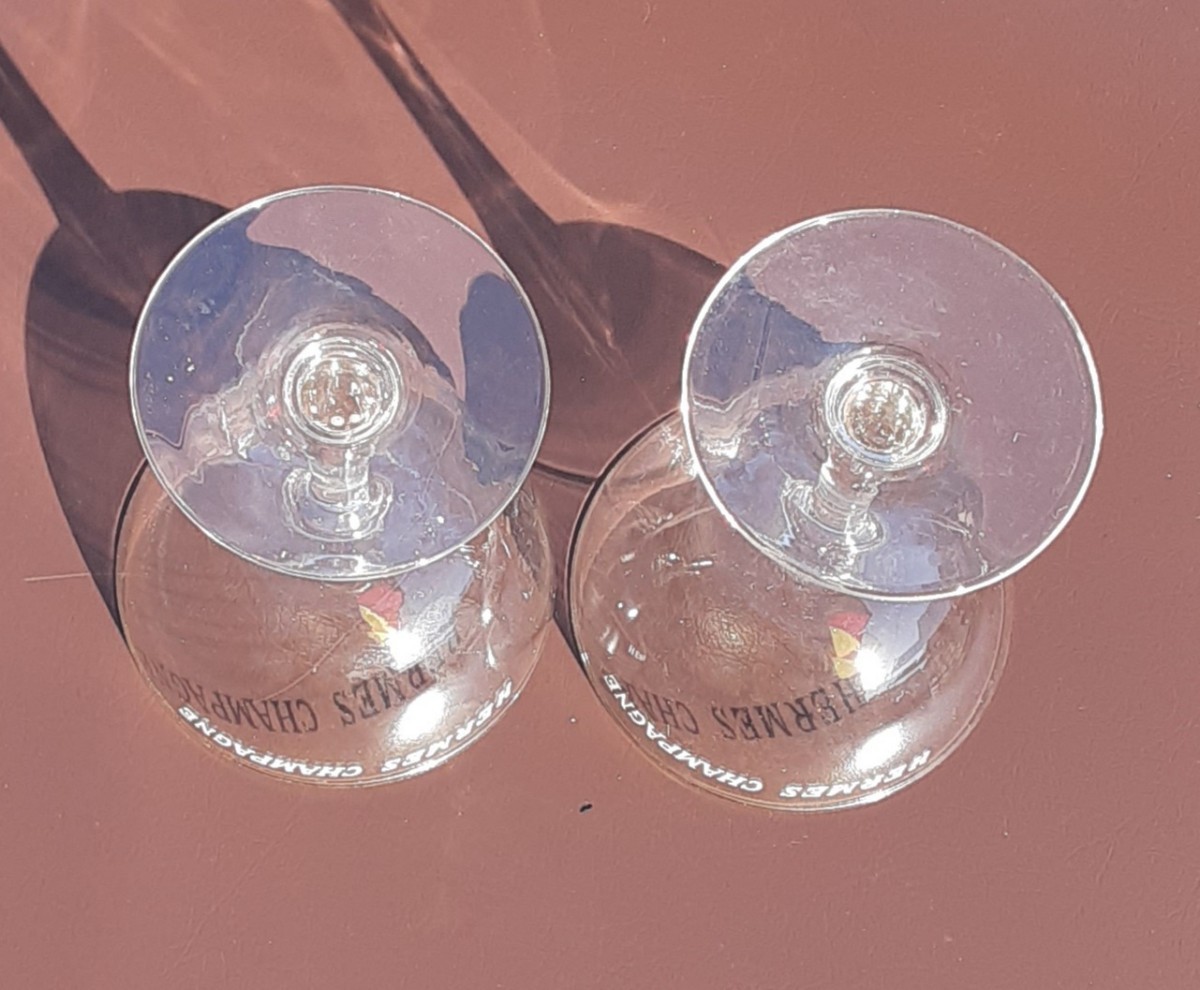 HERMES LIQUEURS シャンパングラス 2個 まとめ売り レトロ グラス SUNTORY ヘルメス エルメス リキュール サントリー レトロ コレクションの画像4