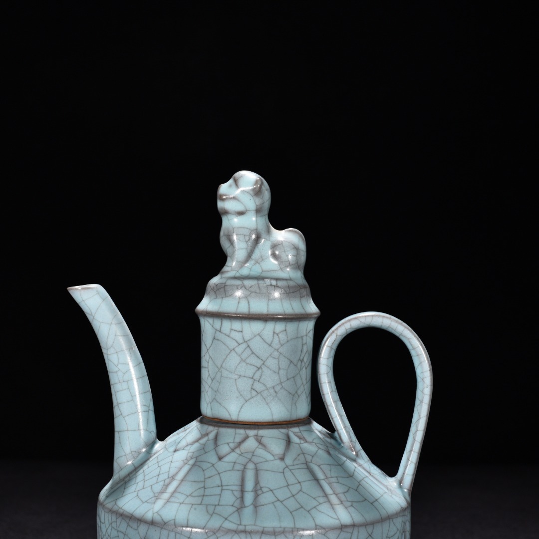 高い信頼 厚い信頼 汝窯 多寶屋】BM103□古美術品!宋時代 天藍釉開方紋 唐物 水注 宋
