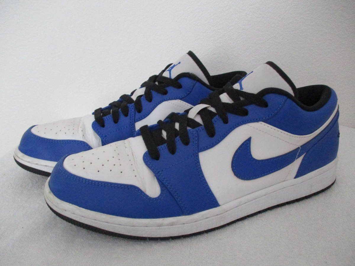 ★NIKE AIR JORDAN 1 LOW GAME ROYAL WHITE/GAME ROYAL/BLACK*ナイキエアジョーダン1ロー★553558-124 スニーカー 29.0cm_画像1