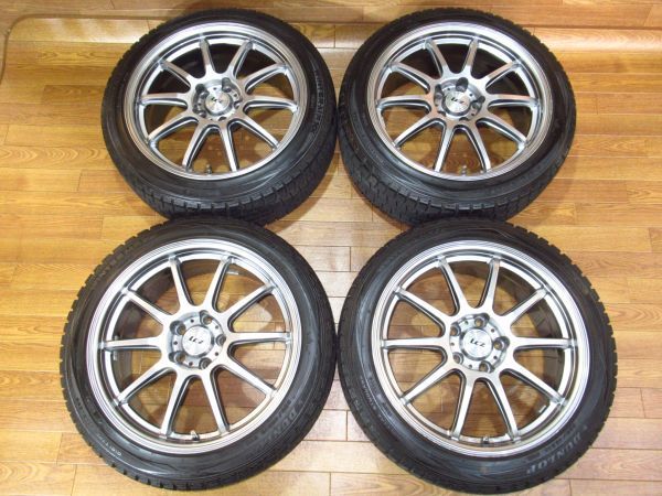 LCZ8J-18 off+45 pcd114.3/5H WM01 225/45R18 18インチアルミホイール+2019年スタッドレスタイヤ付4本マークX/カムリ/クラウン/ジェイド_画像1