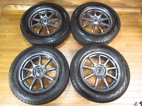 VATRRA7J-17+48 114.3/5H ハブ径約73ミリ G075 225/65R17 17インチアルミホイール+スタッドレスタイヤ付4本 CX-5/CR-V/RAV4/エクストレイル_画像1