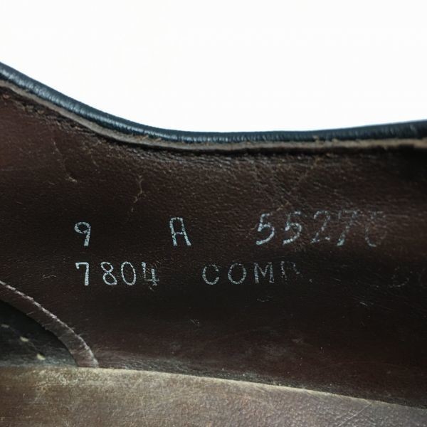 試着返品OK！70-80’s？ビンテージ　アレンエドモンズ　サドルシューズ　ビジネスシューズ　黒　サイズ9A　Vintage　Shoes　管NO.WZF-91_画像6