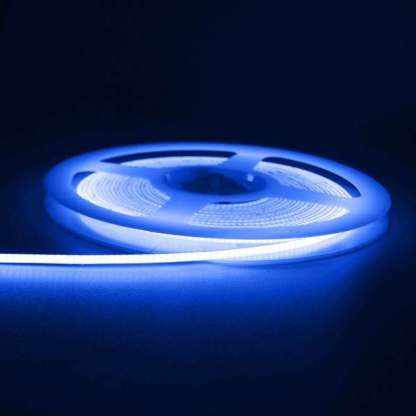 極薄 12V COB 面発光 LED テープライト ブルー 青 1M 480連/m 8mm カット 色ムラなし 切断 柔軟 防水 チューブライト DD212_画像2
