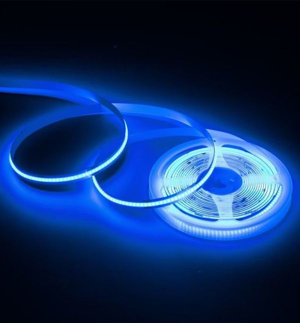 極薄 24V COB 面発光 LED テープライト ブルー 青 5M 480連/m 8mm 色ムラなし 切断 柔軟 防水 チューブライト トラック 船舶 DD222_画像1
