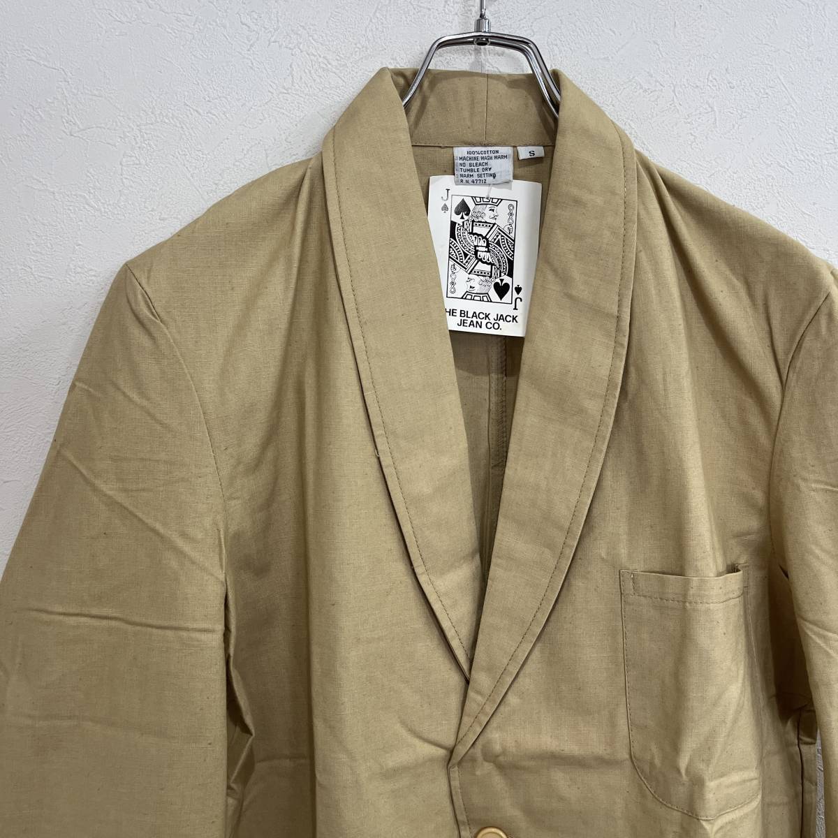  Vintage неиспользуемый товар THE black jack jean co хлопок дизайн легкий tailored jacket S ① 230107