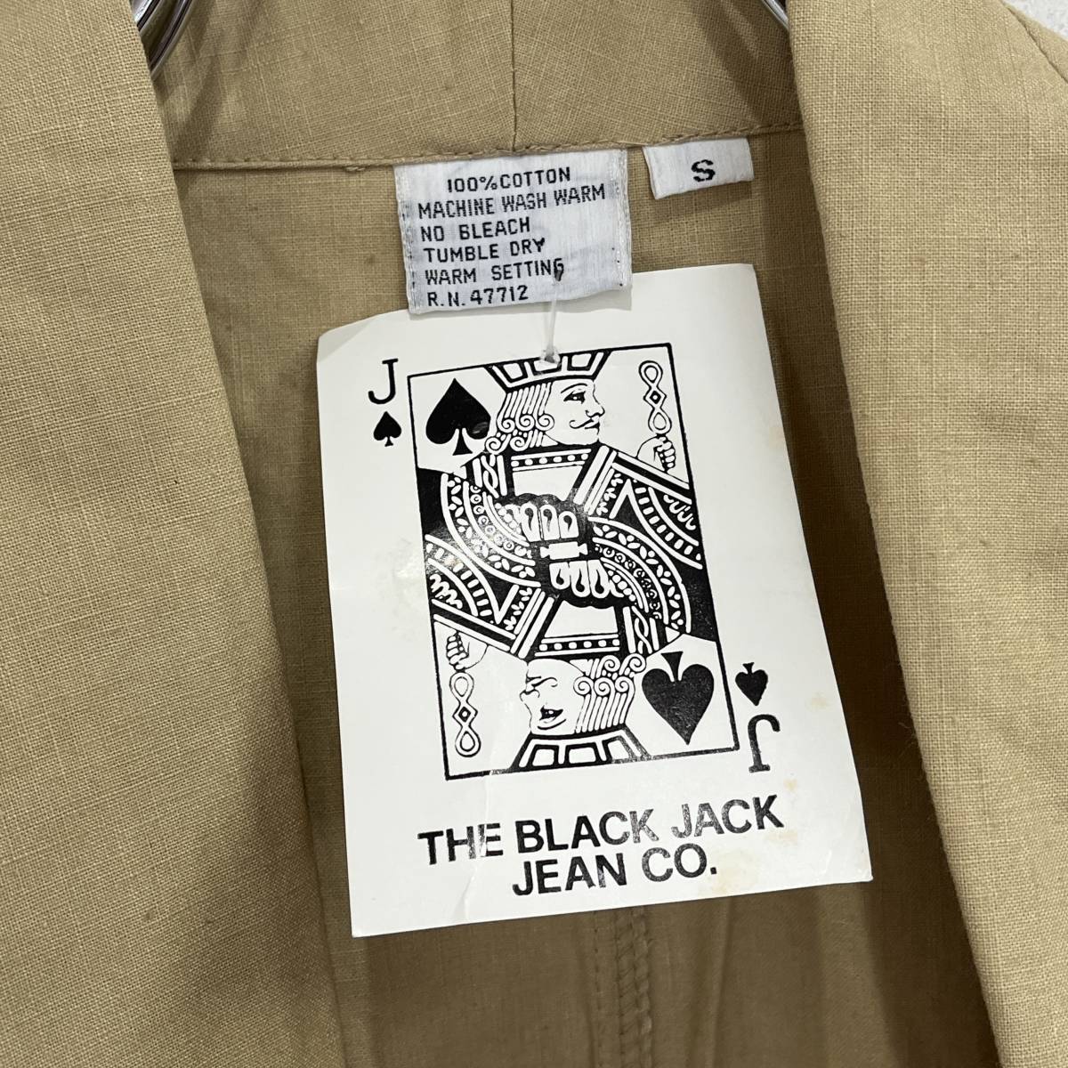  Vintage неиспользуемый товар THE black jack jean co хлопок дизайн легкий tailored jacket S ① 230107