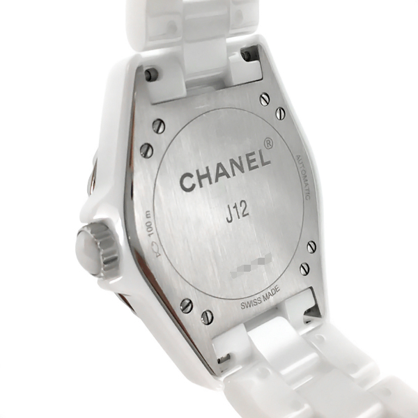 [ used ] Chanel J12-365 self-winding watch H3841 diamond bezel Circle diamond white men's lady's calendar 36.5mm CHANEL