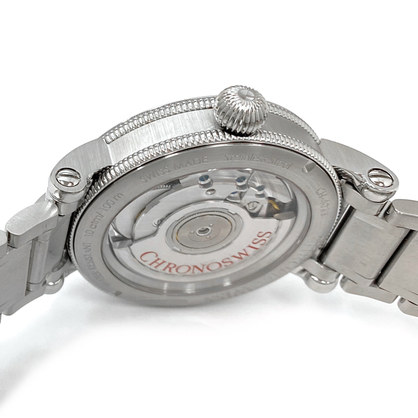 [ б/у ] Chronoswiss регулятор Classic CH-4023-GRBK самозаводящиеся часы нержавеющая сталь серый обратная сторона сторона каркас 37mm CHRONOSWISS