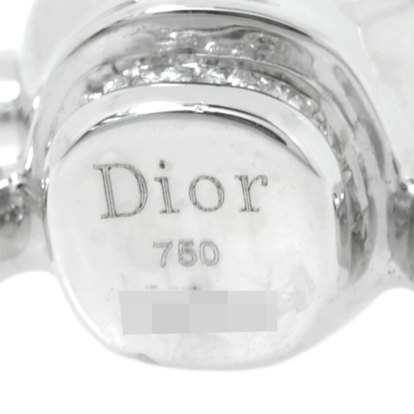 [ б/у ] Dior fi Anne Ced u вампир подвеска с цепью K18 белое золото бриллиант очарование Skull Christian Dior