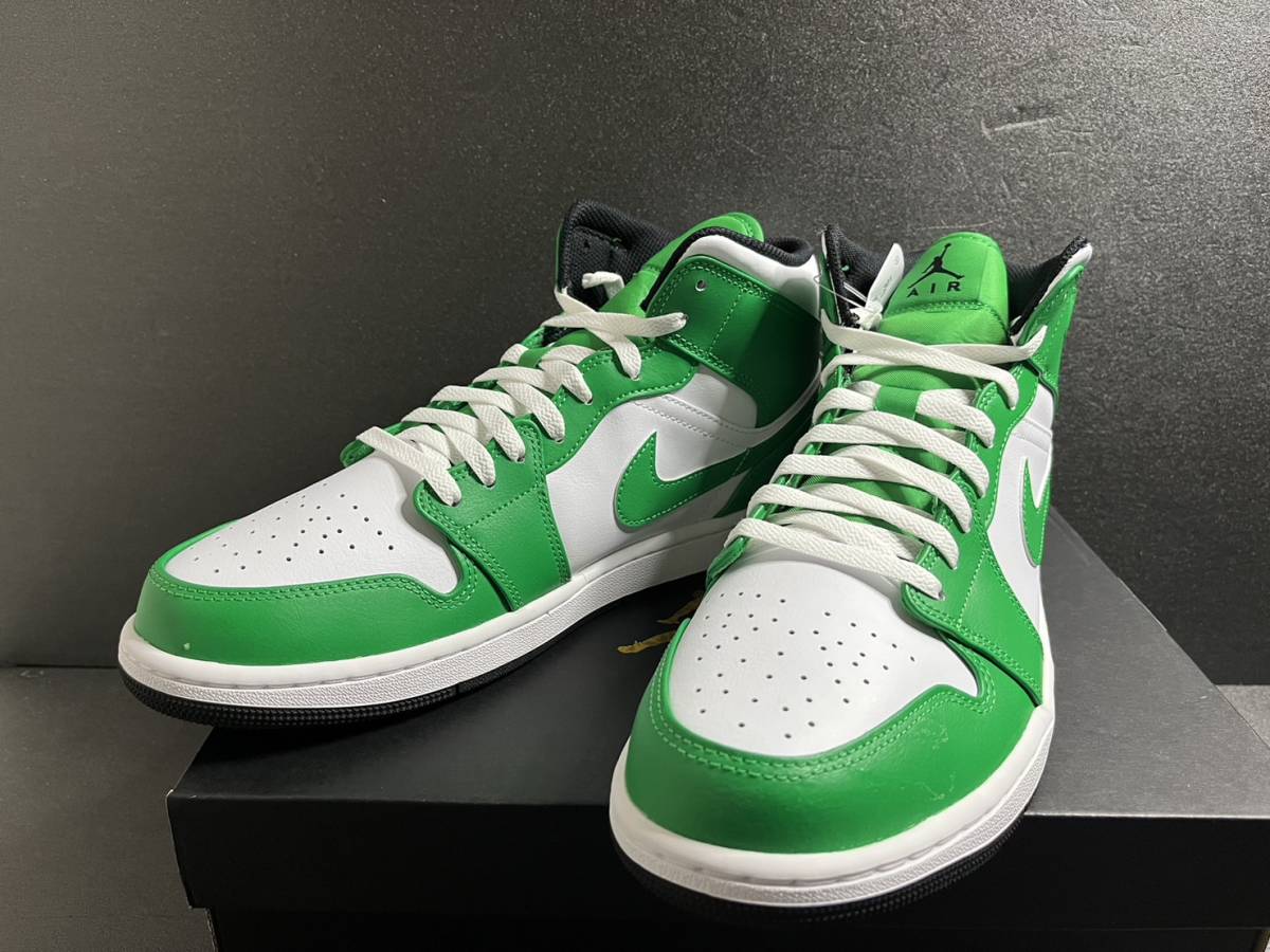 新品29cm/US11 NIKE AIR JORDAN 1 MID ナイキ エア ジョーダン 1 ミッド DQ8426-301 Lucky Green ラッキーグリーン_画像8