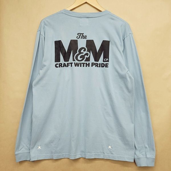 261508【Lサイズ】M&M CUSTOM PERFORMANCE PRINT L/S T-SHIRT プリント 長袖 Tシャツ ブルー 22-MT-020 ロンT エムアンドエム