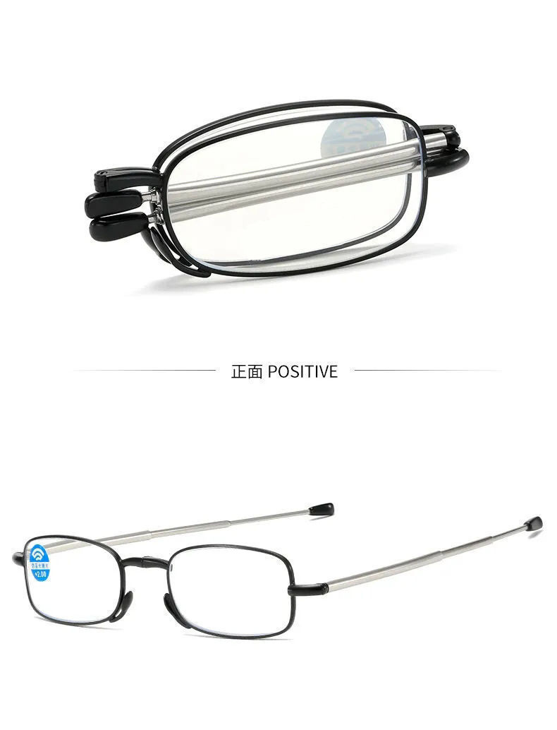  бесплатная доставка +2.5 складной очки при дальнозоркости ведущий стакан голубой свет cut sini Agras легкий мобильный очки чёрный цвет 