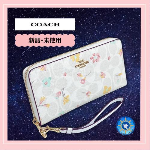 COACH 長財布 フローラル プリント C8695 チョークマルチ Yahoo!フリマ