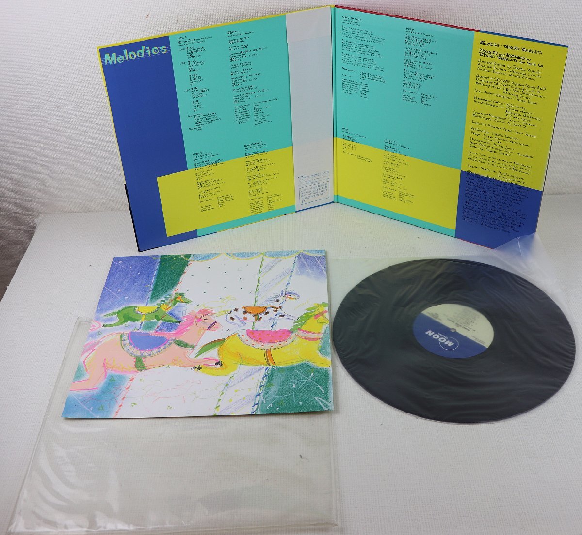 S◇中古品◇LPレコード 山下達郎 『MERODIES/メロディーズ』 MOON-28008 アルファ・ムーン ジャケット・紙袋つき ※再生未確認_画像4