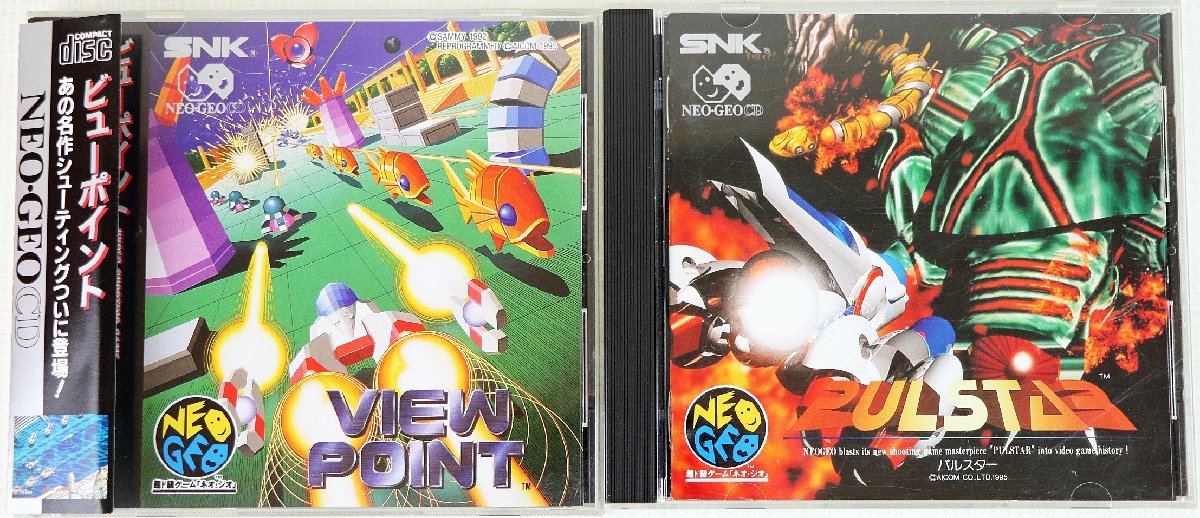 P* secondhand goods *NEOGEO CD 2 pcs set Pal Star PULSTAR/ view Point VIEW POINT SNK/esenke- Neo geo CD case * owner manual attaching 