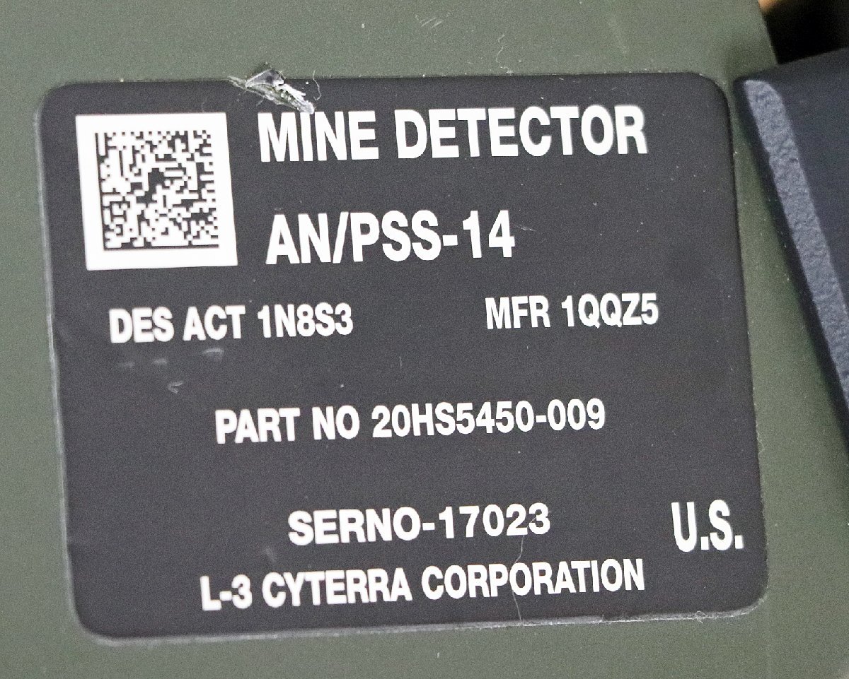 M◇ジャンク品◇ミリタリー 地雷探知機/MINE DETECTOR AN/PSS-14 L-3 CYTERRA CORPORATION ケース・パーツつき ※動作・詳細未確認_画像8