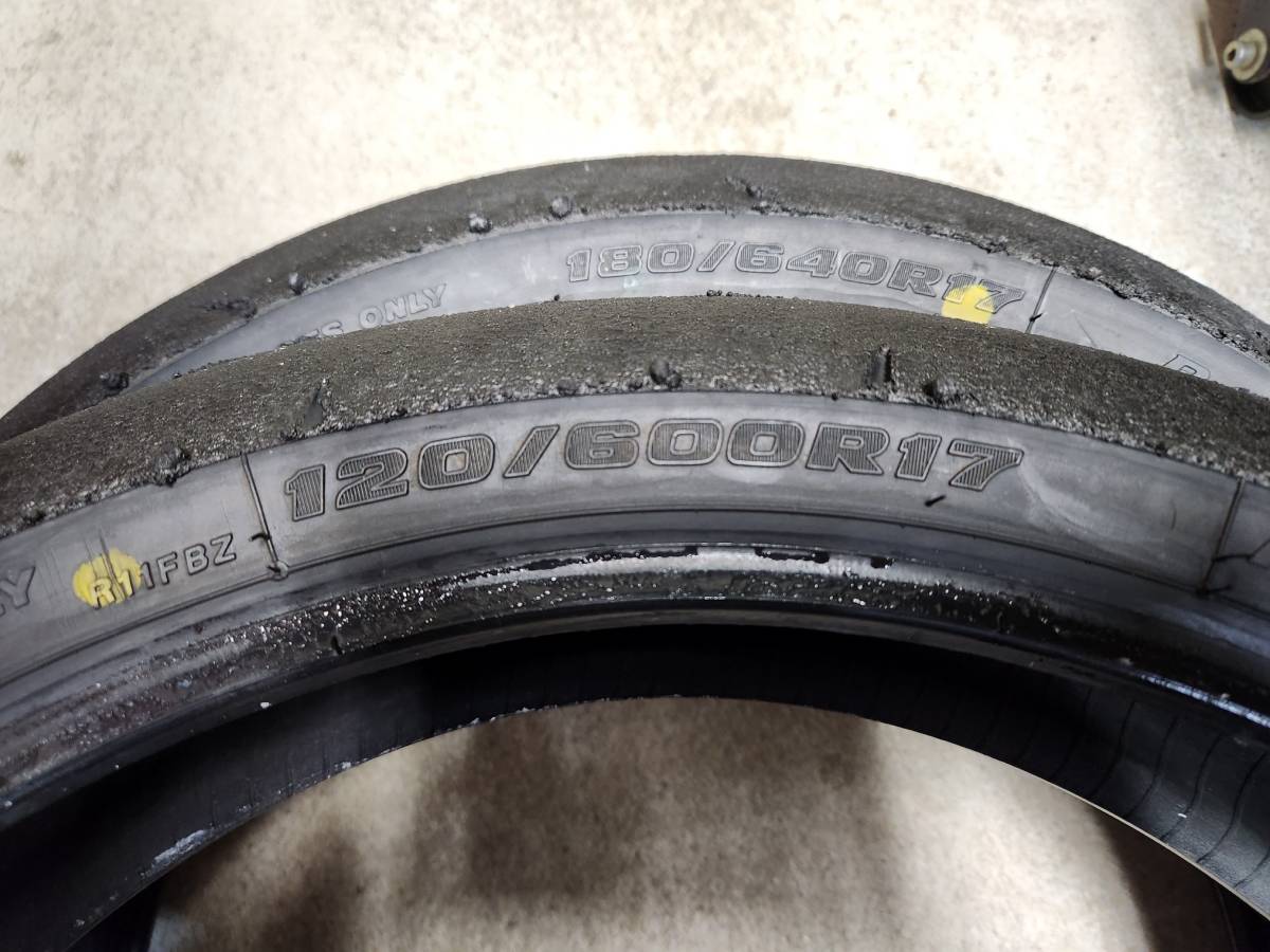 ブリヂストン バトラックス BATTLAX RACING R11 前後セット 120/600R17 180/640R17_画像10