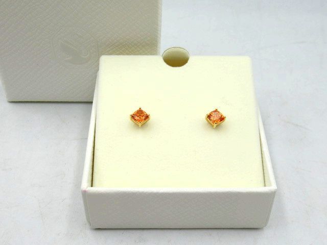 ▲▲中古品 USED スワロフスキー SWAROVSKI ピアス オレンジ×ゴールドカラー SWAN アクセサリー ACCESSORY スワン ORANGE×GOLD▲▲ _画像2