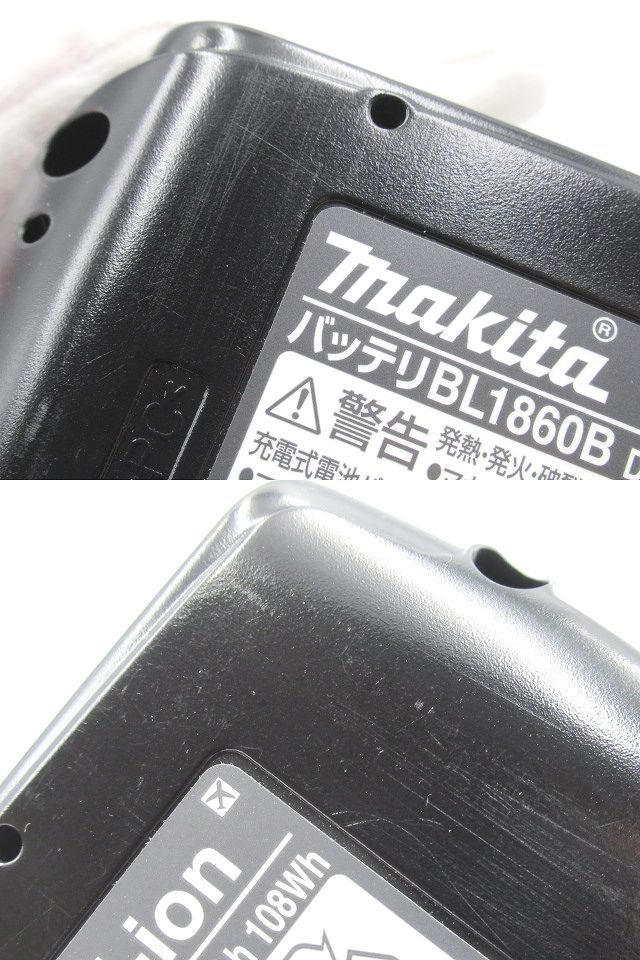 ◆未使用 makita マキタ BL1860B 18V 6.0Ah 108Wh バッテリー リチウムイオンバッテリ 充電池 純正品 4段階残容量表示 雪印 箱有り◆_画像5